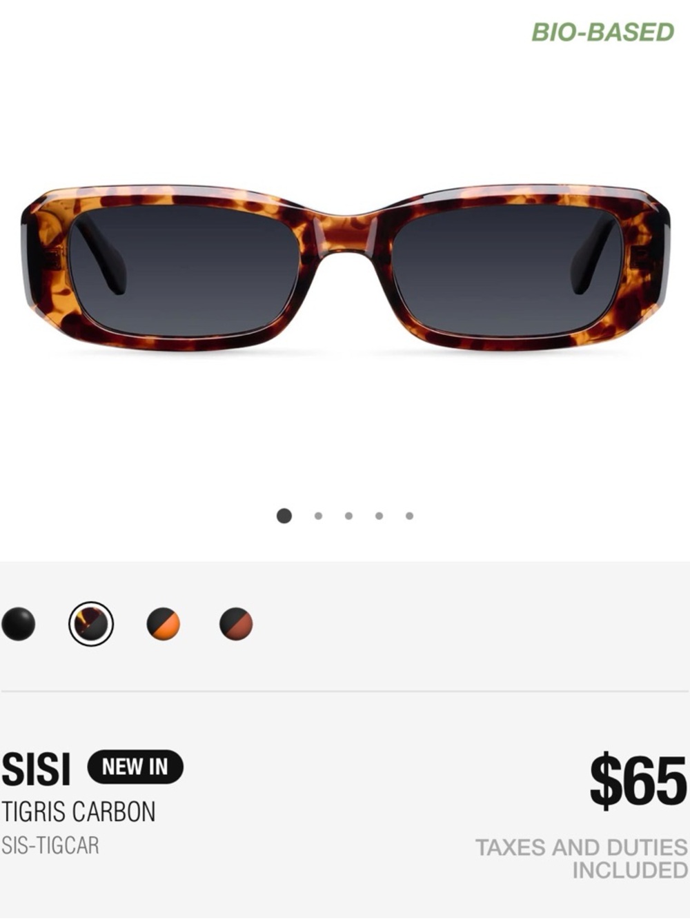 SISI Tigris Carbon Tortoiseshell Women's Sunglasses